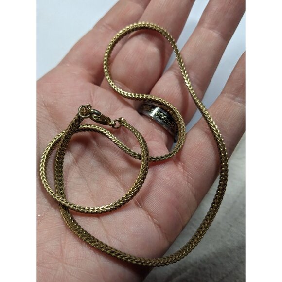 Vintage Hollow Wheat Chain Gold Tone With Lobster Clasp - Picture 6 of 8